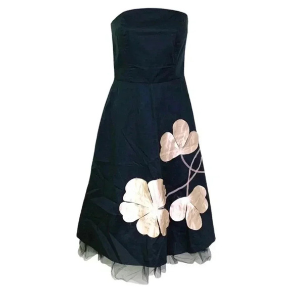 Rubber Ducky Productions Floral Embroidered Strapless Dress - Picture 2 of 9